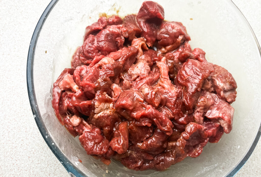 marinated beef for fried eggs