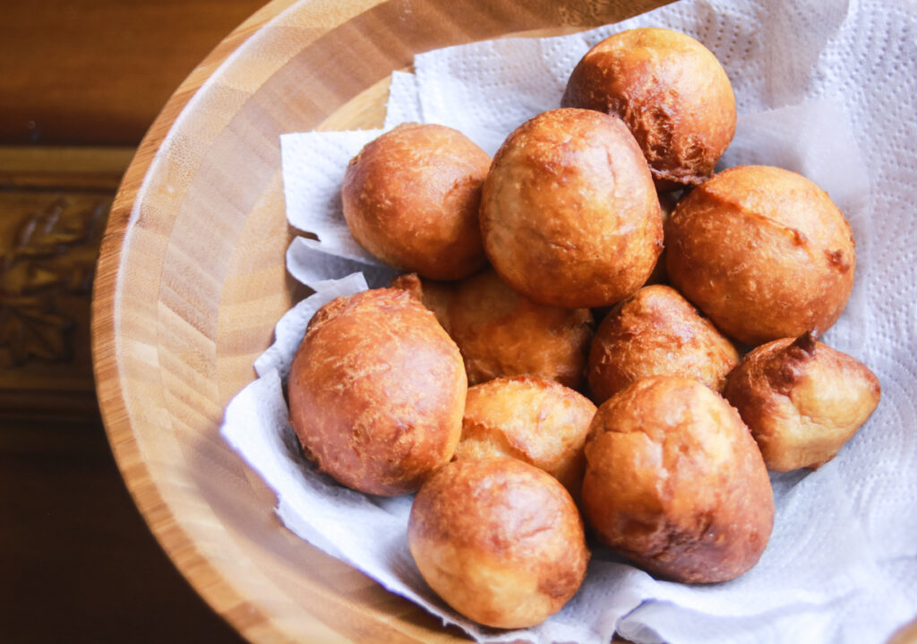 Nigerian puff puff with lard