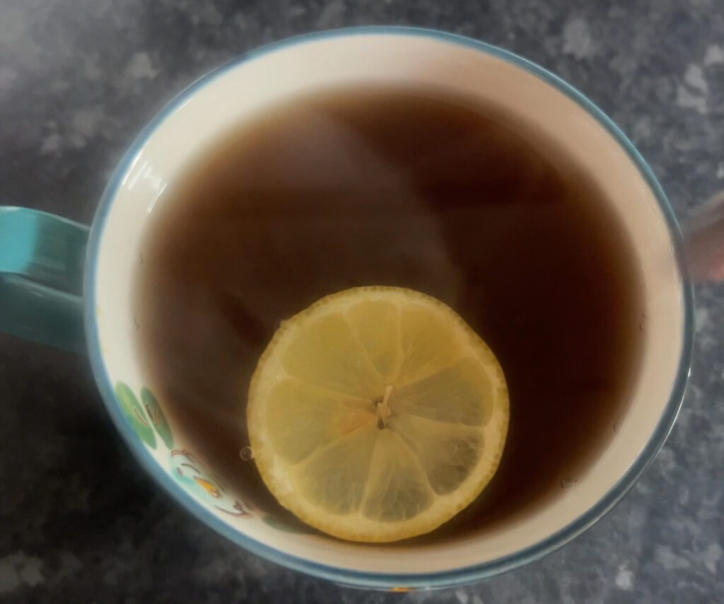 Prekese tea with lemon