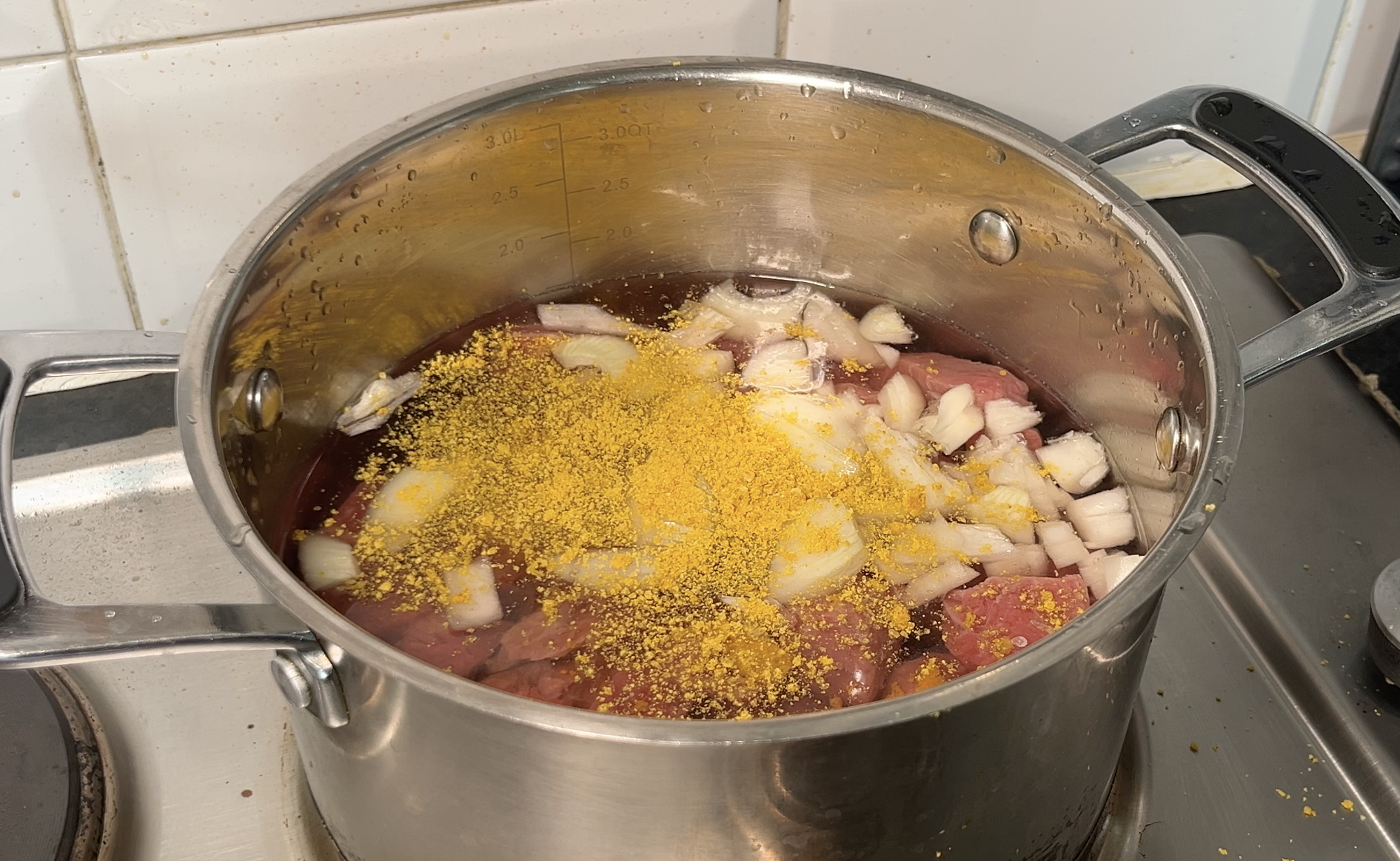 Cooking meat for efo riro