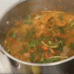 Efo riro recipe with chinese ingredients, cordyceps and black fungus